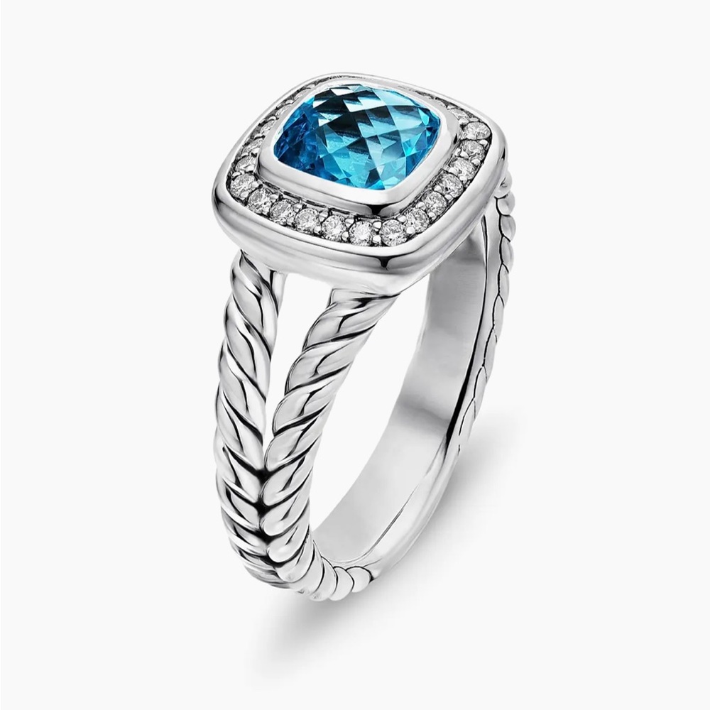 David Yurman Petite Albion® Ring With Pavé Diamonds - Picture 2 of 6
